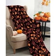 thumbnail image 3 of Fall Leaf Flannel Blanket for Bed,Travel and Camping, Watercolor Maple Leaves Super Soft Cozy Blanket for All Seasons 50"x60", 3 of 6
