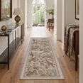 thumbnail image 4 of KUETH 8x10 Contemporary Organic Rug for Living Room, Large Machine Washable Soft Low Pile Non Slip Backing Area Rug, BEIGE BLOOM Rug for Bedroom Office, 4 of 5