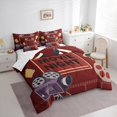 thumbnail image 3 of Manfei Teens Cinema Trictet Twin Bedding Sets 7-Piece, Filmstrip Movie Night Bedding Comforter Set, Retro Theater Theme Reversible Sheet Sets, Luxury Bedroom Decor, 3 of 7