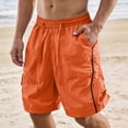 thumbnail image 2 of Inglocry Men's Running Shorts with Zipper Pockets Quick Dry Athletic Gym Workout Shorts Lightweight Stretch Saffron XL, 2 of 6