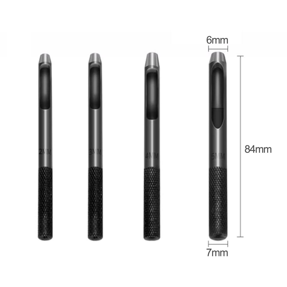 Leather Hole Puncher Hex Shank 1/4'' Handle Manual Electric Hole Puncher Belt Punch for Fabrics Pvc Cards Leather Punching Parts 22+23+24+25Mm