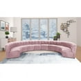 thumbnail image 2 of Meridian Furniture Limitless Pink Velvet Modular 10 Piece Sectional, 2 of 8