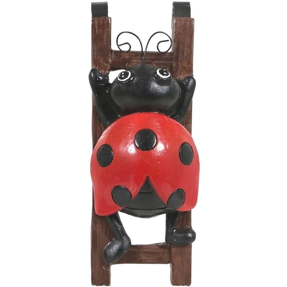 Flower Pot - Hugger Figurine - Ladybug Garden Decor - Hanging Planter Decorations - Patio Decor - Yard Decor