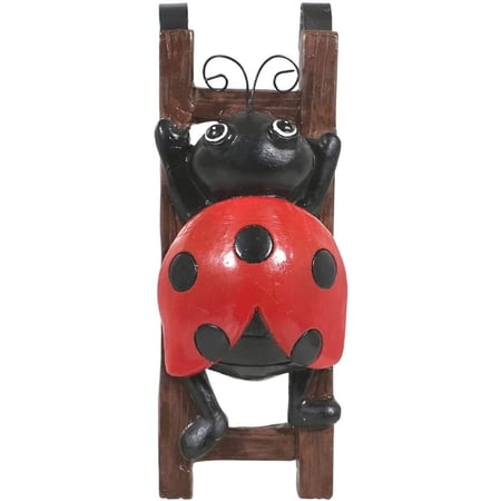 Flower Pot - Hugger Figurine - Ladybug Garden Decor - Hanging Planter Decorations - Patio Decor - Yard Decor
