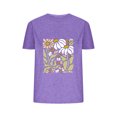 thumbnail image 1 of Blusas de Verano de las Mujeres Flor Impresa Cuello Redondo Manga Corta Superior, Verano Superior de las Mujeres, 1 of 4