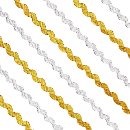 54.7 Yards 2 Colors RIC Rac Wavy Bending Ribbon Rick Rack Webbing Edge Fringe Trim Curved Lace Dress Accessories