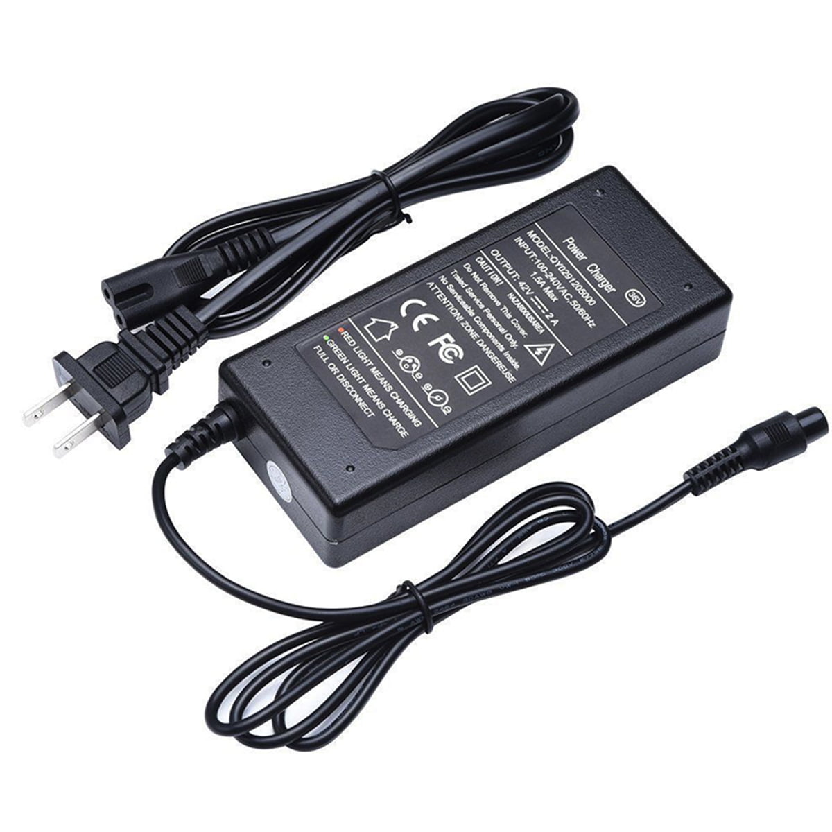 2A 42V Charger Adapter for Electric Smart Self Balancing Scooter Hoverboard USA 