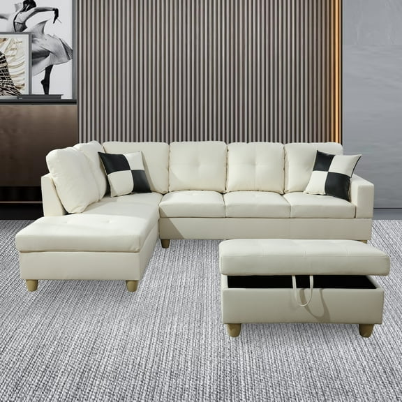 MAYEERTY Modern Adult 3-Piece Couch Set Classic Design Comfortable Seating Timeless Living Room Decor