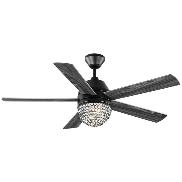 Home Decorators Collection Vendome 52 in. LED Matte Black