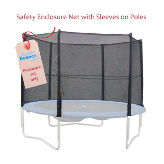Upper Bounce 4 Pole Trampoline Enclosure Set to Fit Trampoline Frames with Set of 2 or 4 W-Shaped Legs