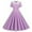 hwj# Purple44, variant on Huowey Women'S Dress Peter Pan Collar V Neck Short Sleeved Double- High Waist Ruffle Solid Color Retro A-Line Flare Skater Stylish Flowy Long Uniform Dresses,Black,XL