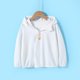 thumbnail image 2 of Penkiiy Kids UPF50 + Camisa de sol Chicas Fit Ropa de protección solar Sudadera atlética con capucha con agujeros en el pulgar 5 Años Blanco, 2 of 4