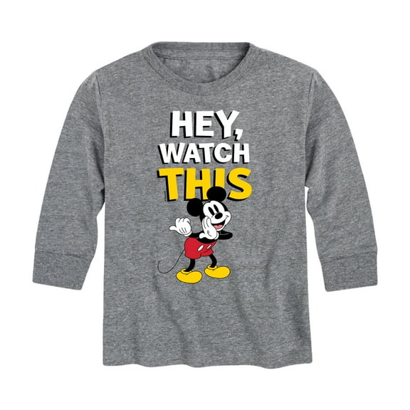 Mickey & Friends - Mickey Watch This - Youth Long Sleeve Graphic T-Shirt