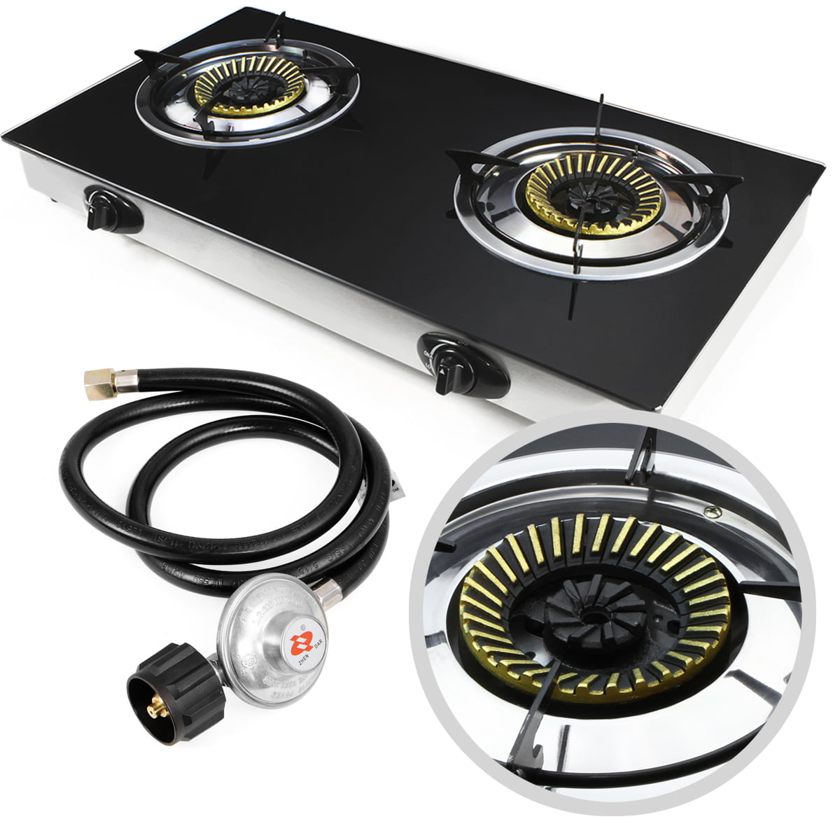 Simple 2 Burner Gas Stove Outdoor 