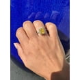thumbnail image 4 of Sterling silver simulated yellow diamond pave halo ring, 4 of 7