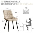 thumbnail image 7 of YOUNIKE Dining Chairs, Set of 2, Faux Leather Dining Chairs, Mid-Century Modern Upholstered Seat, No Armrests, No Wheels, Suitable for Family Living Rooms, Cafeterias, Khaki, 7 of 7
