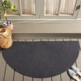 thumbnail image 3 of SAFAVIEH Braided Gino Distressed Machine Washable Reversible Area Rug, Black, 2'6" x 5' Half Moon, 3 of 13