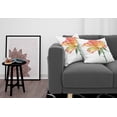 thumbnail image 3 of Ambesonne Rose Throw Pillow Cover 2 Pack, Lively Petals Botany Art, 20", Green Orange Coral, 3 of 5