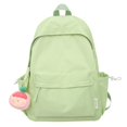 thumbnail image 1 of Solid color nylon student backpack simple fresh men's and women's backpack, 1 of 5