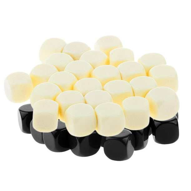 de Dados 50x D6 para DND RPG s de Niños Adultos Acrílico en Mezclado de Doble Color y Beige Yotijar Dados en blanco de acrílico