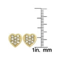 thumbnail image 3 of West Coast Jewelry Women's Micro Pave Crystal Heart Shaped Gold Tone Stud Earrings, 3 of 3