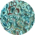 thumbnail image 1 of Ahgly Company Indoor Round Patterned Greenish Blue Green Area Rugs, 8' Round, 1 of 6