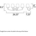 thumbnail image 3 of 26123CLBZAB Maxim Lighting Goblet-4 Light Bath Vanity-26.25 Inches wide by 9.5 inches high-Bronze/Antique Brass Finish, 3 of 5