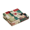 thumbnail image 2 of Kate Aurora Holiday Classic Holiday Plaid Merry Christmas Ultra Soft Throw Blanket, 2 of 3