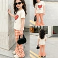 thumbnail image 5 of Amidoa Girls Summer 2 Piece Outfits Floral Cotton Short Sleeve and Casual Shorts Kids Clothing Set Orange Size Orange Size 6, 5 of 5