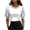 White, variant on XuJwPNcy Womens Round Neck Silk Satin Tops Dressy Half Sleeve Work Blouses Spring Summer Loose T Shirts Business Outfit