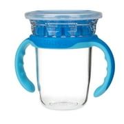 Luv N Care/NUBY Nuby 360 Edge 2 Stage Drinking Rim Cup with Removable Handles & hygienic Cover: 8 Oz/ 240 Ml, 12M+, Blue