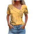 thumbnail image 1 of Top de Verano Mujeres Cuello en V Casual Manga Corta Primavera Y Top de Verano, Tops Cortos para Mujeres, 1 of 5