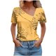 thumbnail image 1 of Top de Verano Mujeres Cuello en V Casual Manga Corta Primavera Y Top de Verano, Tops Cortos para Mujeres, 1 of 5