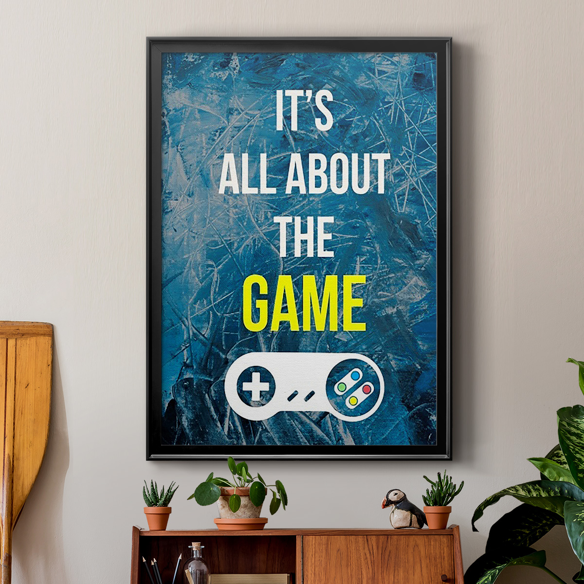 Gamer at Play IV Premium Framed Print, in Gold, Black, or Silver - Ready to Hang