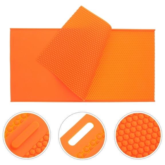 AURARMLET Honeycomb Wax Maker Mold Beeswax Press Mold Silicone Orange for Home Crafting 1Pack