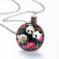 thumbnail image 6 of Panda Necklace Personalized Custom Photo Round Pendant Adjustable Stainless Steel Necklaces with Gift Box for Men Women Mothers Valentine's Jewelry Gift, 6 of 6