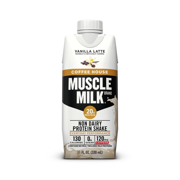 Muscle Milk Coffee House Protein Shake, Vanilla Latte, 11 oz Bottles