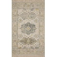 thumbnail image 2 of Hauteloom Chaela Bohemian Hand Loomed Vintage Medallion Area Rug - Oriental Fade Look Traditional Floral Carpet for Living Room, Bedroom, Dining Room - Tasseled - Ivory, Slate Blue, Olive - 27" x 45", 2 of 16