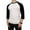 White / Black, variant on SLM Men's 100% Cotton 3/4 Length Sleeve Raglan Baseball T-Shirt