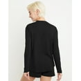 thumbnail image 3 of Hanes Originals Tri-Blend Women's Long Sleeve T-Shirt, Relaxed Fit Black XS, 3 of 5
