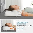 thumbnail image 5 of JIOABL Queen Size Ergonomic Contour Memory Foam Pillows, Cervical Neck Pillow with Cooling Case for Neck Pain Relief, Light Grey, 5 of 8