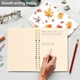 thumbnail image 4 of FORMRS 1-Subject Spiral Notebook 8" x 5" College Ruled 60 Refillable Sheet A5 Hard Cover, 2 Pack, Watercolor Autumn Leaves, 4 of 7