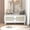 Beige, variant on Wohh Boho Rattan Entryway Bench with Storage, Cushioned Shoe Bench with Double Doors, Wooden Shoe Organizer Bench for Entryway and Hallway,Beige