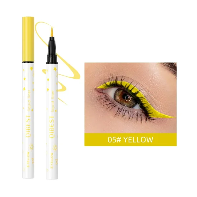 Lápiz Delineador de ojos líquido colorido, resistente al agua, azul, rojo, negro, blanco, delineador de ojos de larga duración, secado rápido, cosméticos de maquillaje de ojos( A05