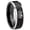 Black 2 Tone Beveled Edge, variant on Dragon Dome Black And Rose Gold Tungsten Wedding Ring 10MM