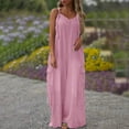 thumbnail image 2 of GILIGEGE Baggy Overalls for Women Loose Fit Wide Leg Jumpsuits with Pockets Casual Oversized Rompers Long Cargo Pants 2025 Overalls for Casual Sleeveless Suspender Jumpsuits V Neck Loose Rompers, 2 of 6