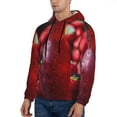 thumbnail image 3 of Uemuo Berry Infused Refreshment Pattern Men's Hoodie - Casual Pullover Hoodie with Kangaroo Pocket, Stylish Hooded Sweatshirt for Everyday Wear-Large, 3 of 7