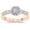 14K Rose Gold, variant on 1 to 8 Carat Prong Set Round-Cut Lab-Grown Diamond Engagement Ring for Women (E-F VS1-VS2) 14K White Gold 1 Carat Size-8