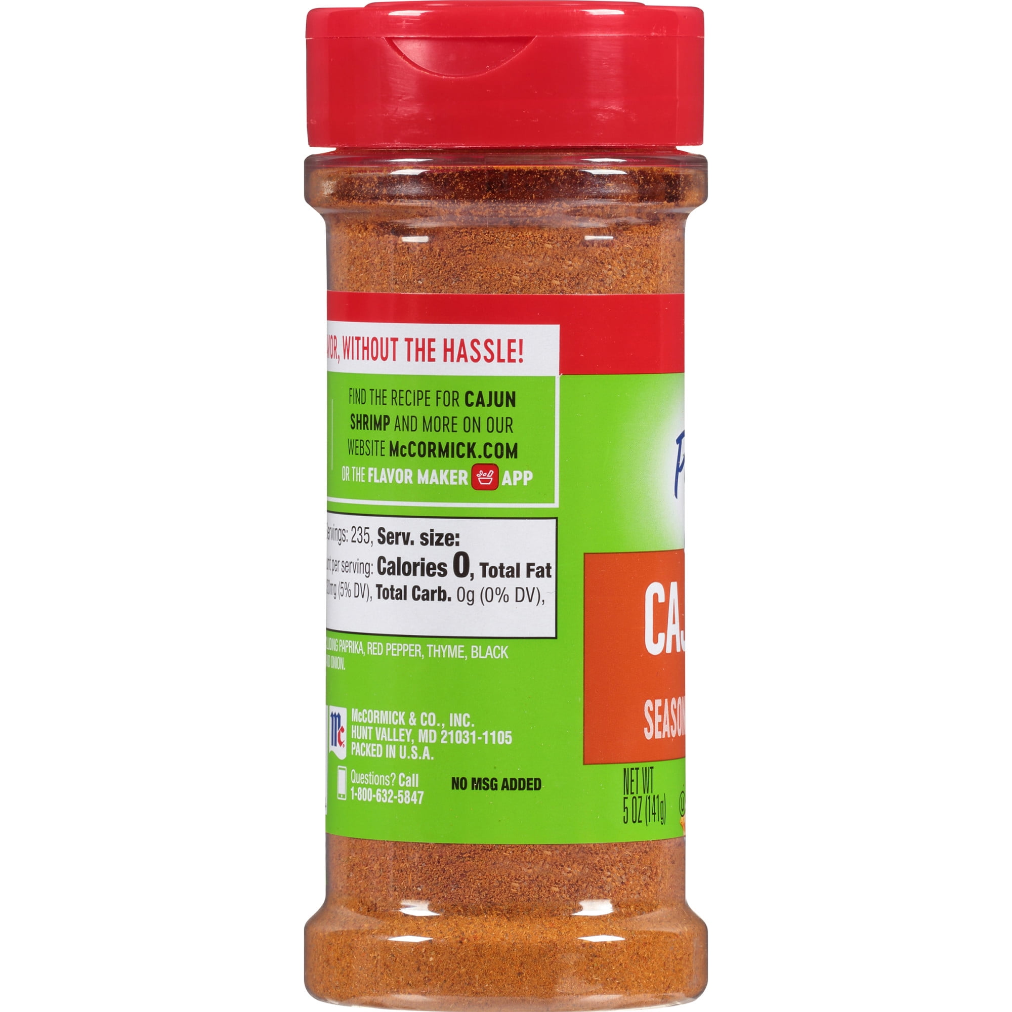 McCormick Perfect Pinch Cajun Seasoning 5 oz Mixed Spices