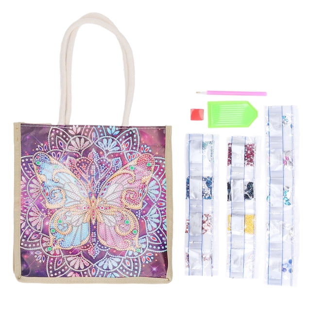 Bolsa de mano ANGGREK con pintura de diamantes de imitación 5D
